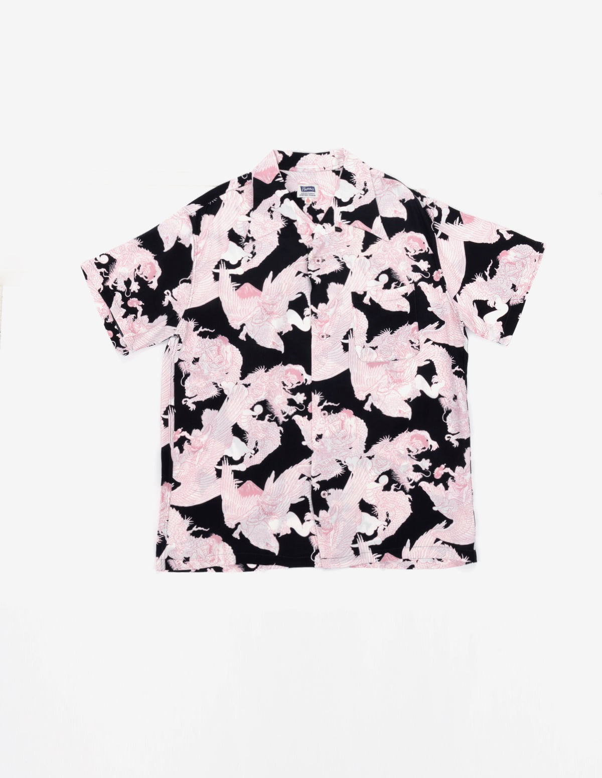 23S-THE SKIES MAD Hawaian Shirts (Black/Pink)