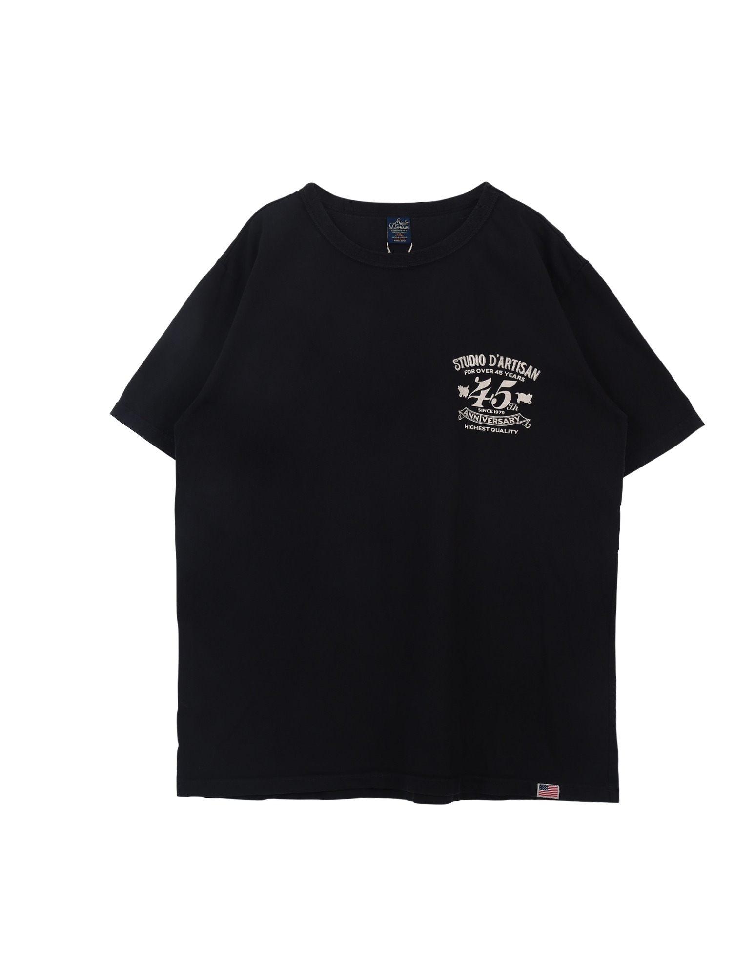 SP-095 45th USA cotton print T-shirt (Black)