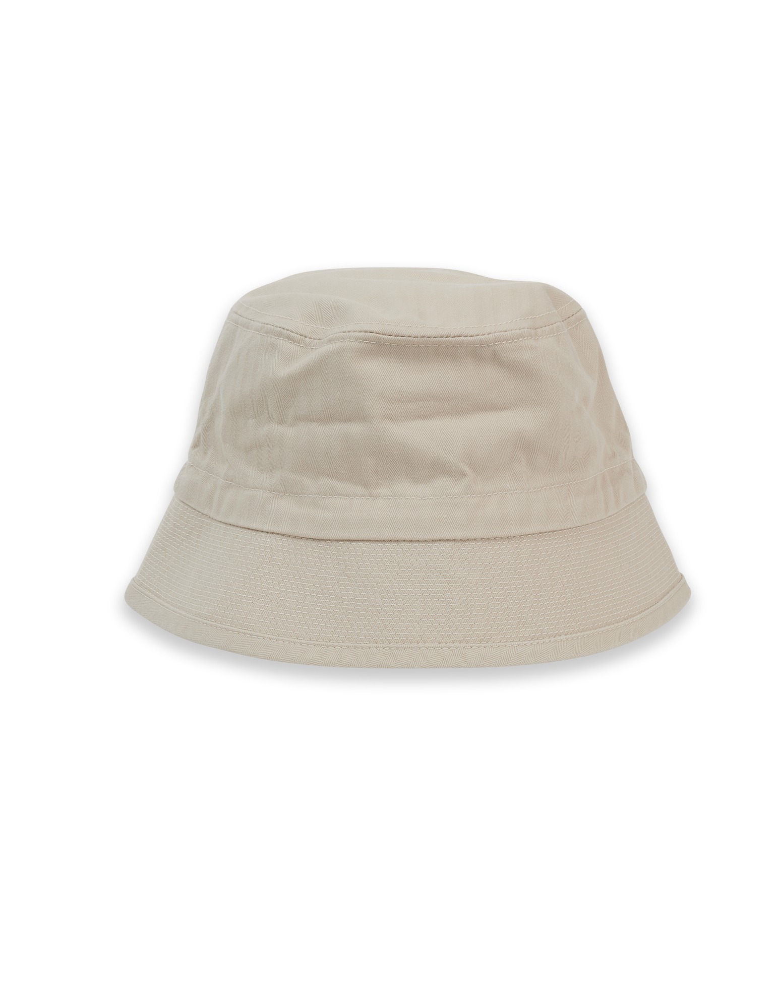 Organic Cotton Herringbone Bucket Hat (Ivory)