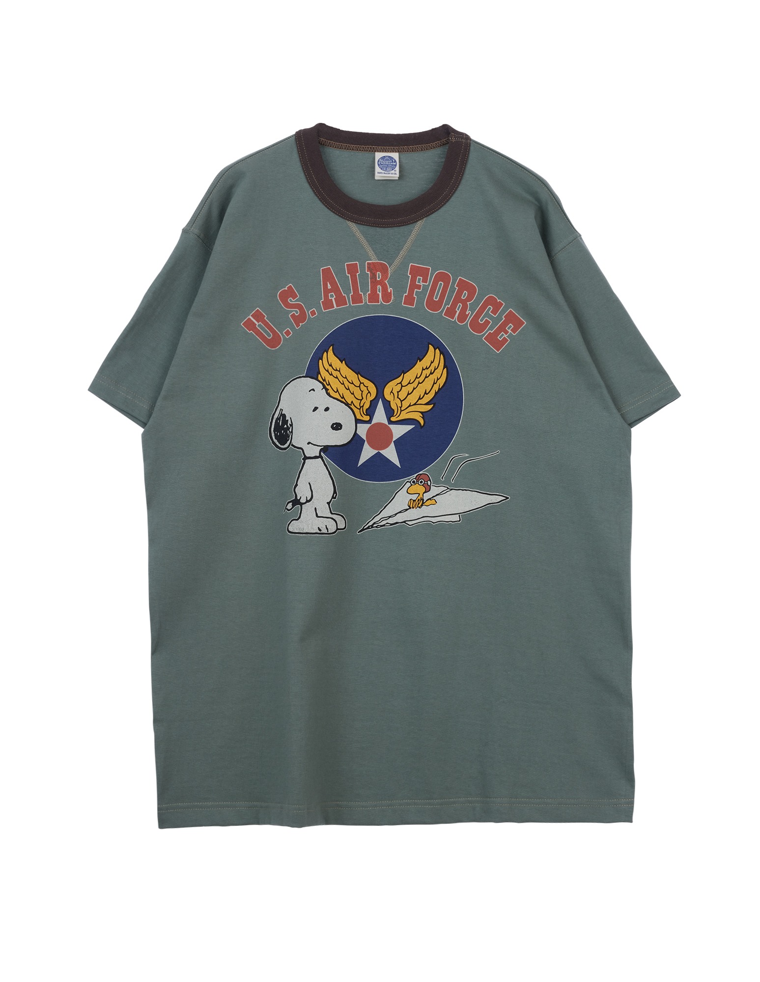 TMC2424 SNOOPY TEE U.S.AIR FORCE &quot;WING &amp; STAR&quot; (Green)