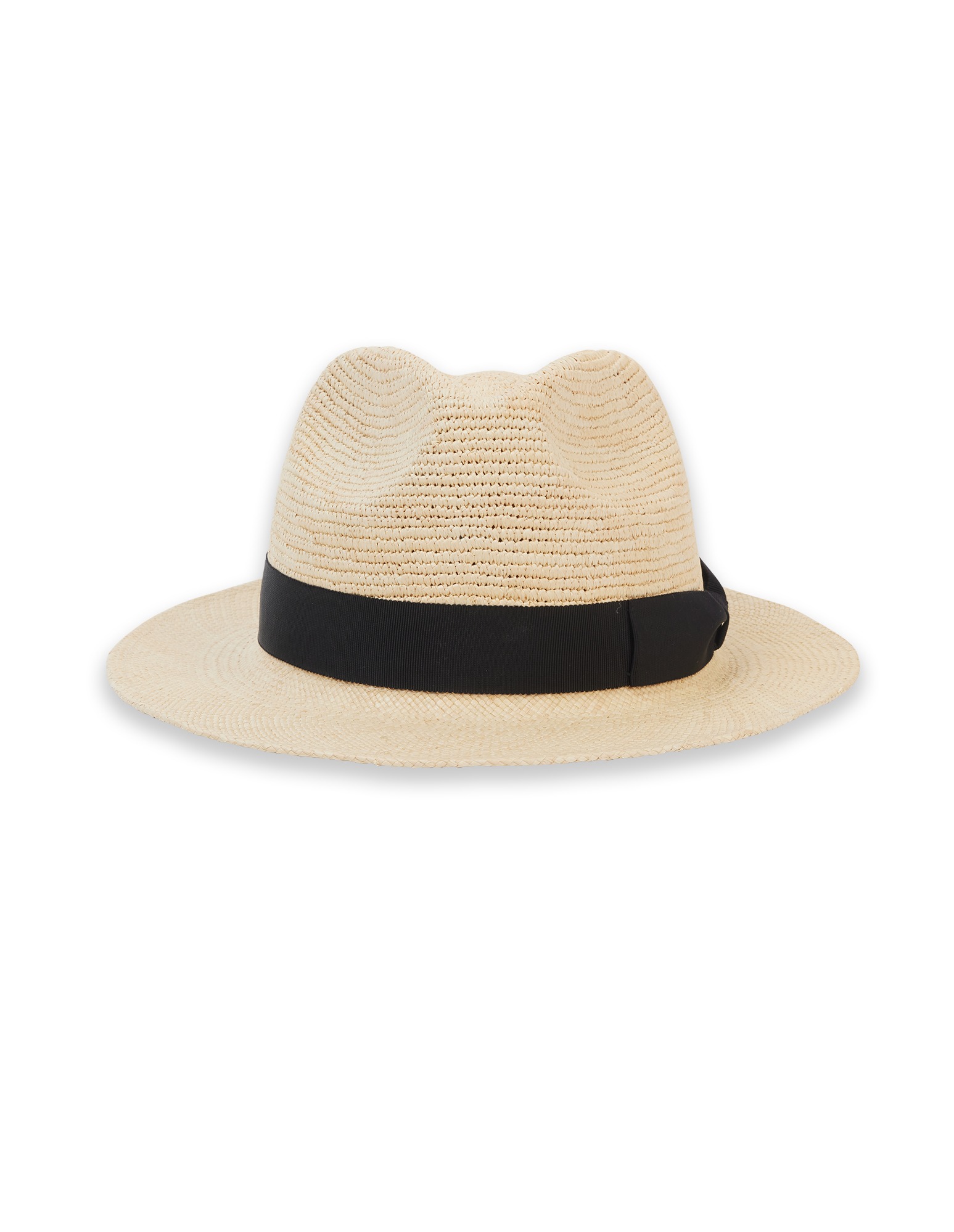 Panama Hat_Crochet Crown (Natural/Black)